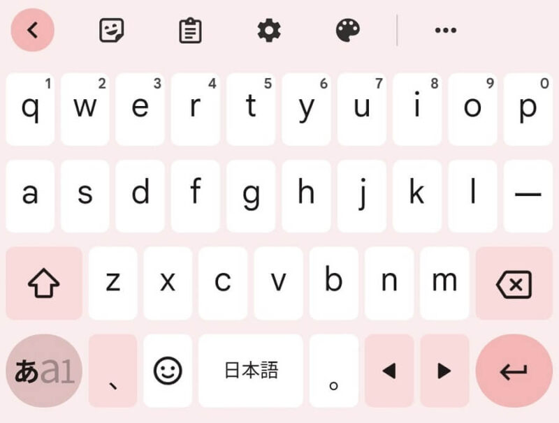 Google Pixel5/Android13のGboard QWERTYの画像